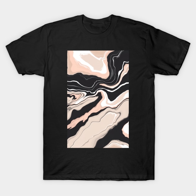 Black and white liquid paint 20 T-Shirt by mmartabc